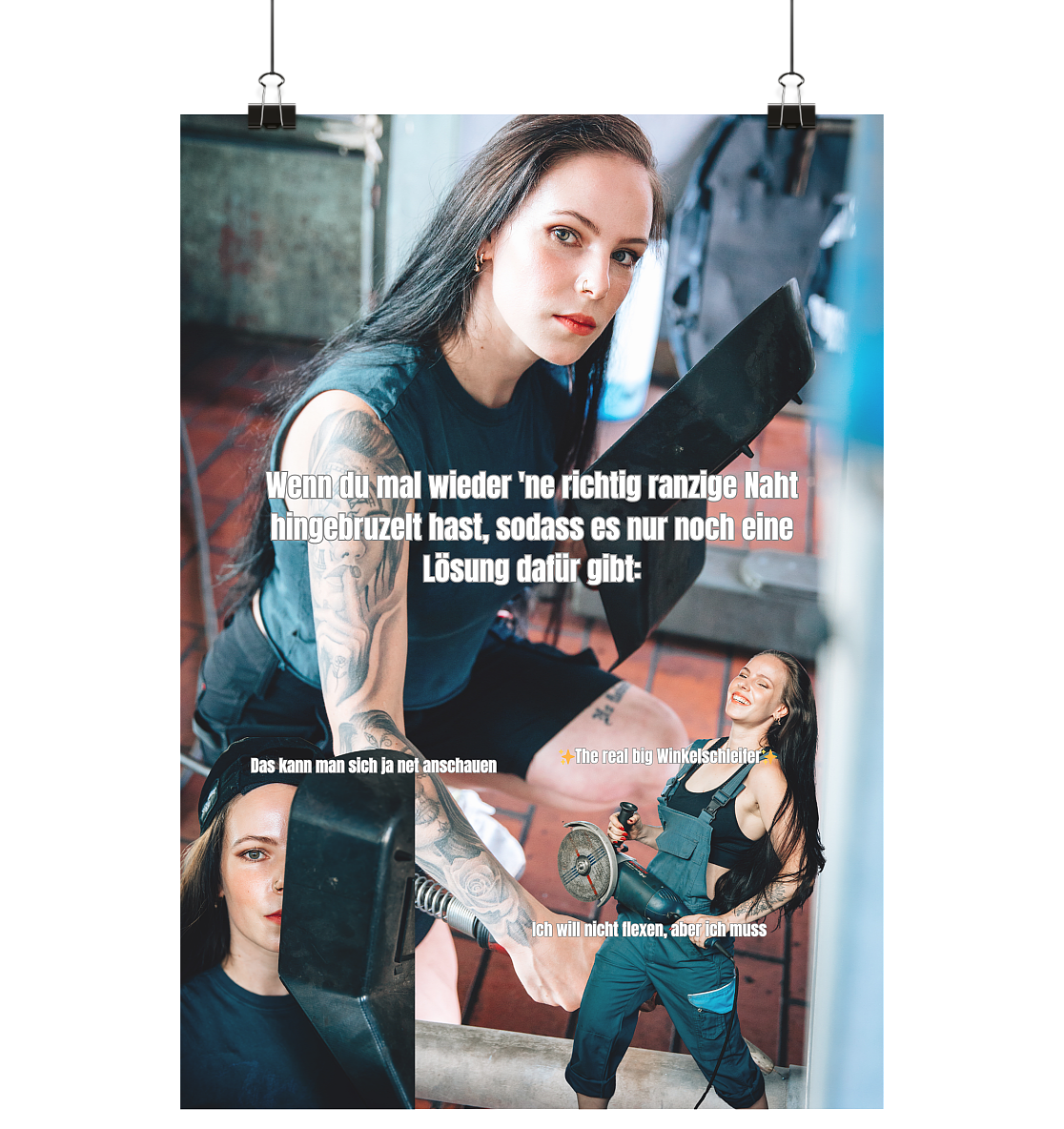 Werkstattposter - Meme Schweißnaht - Poster Din A3 (hoch)