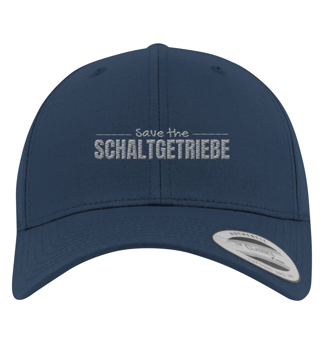 Cap mit Silbermetallic Stick - Save the Schaltgetriebe - Premium Baseball Cap