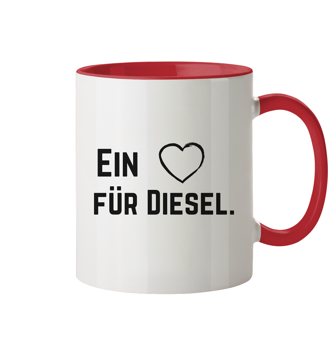 Ein Herz für Diesel - Tasse zweifarbig