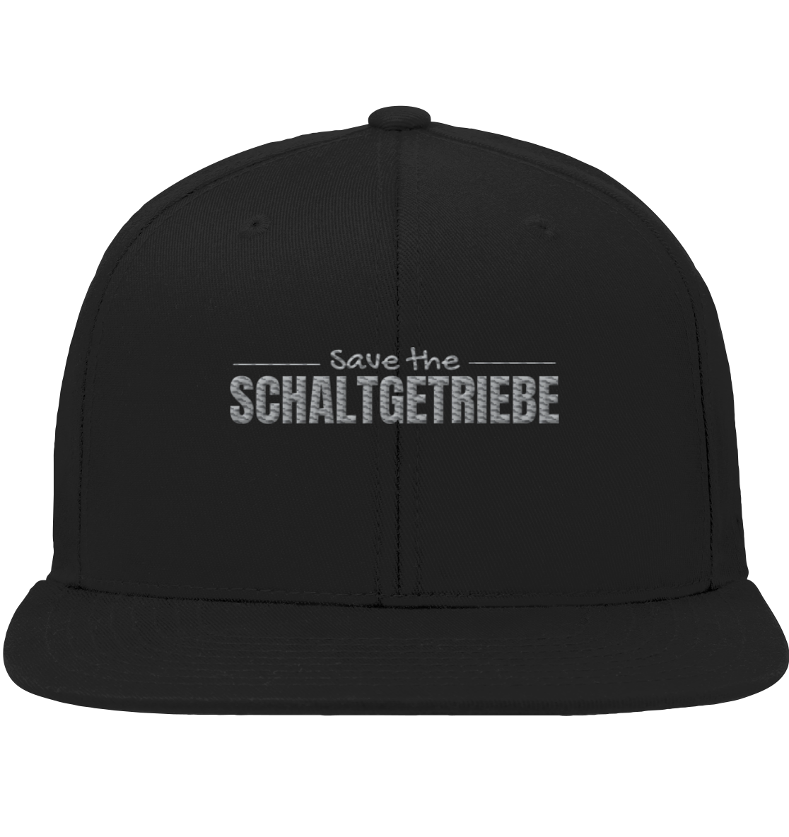 Cap mit Silbermetallic Stick - Save the Schaltgetriebe - Organic Snapback