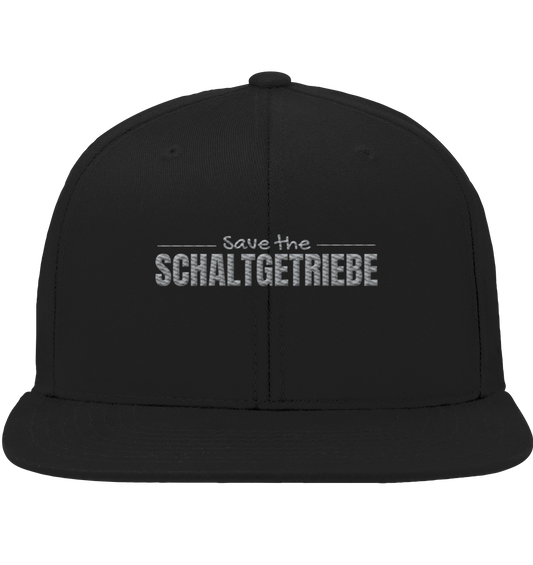 Cap mit Silbermetallic Stick - Save the Schaltgetriebe - Organic Snapback
