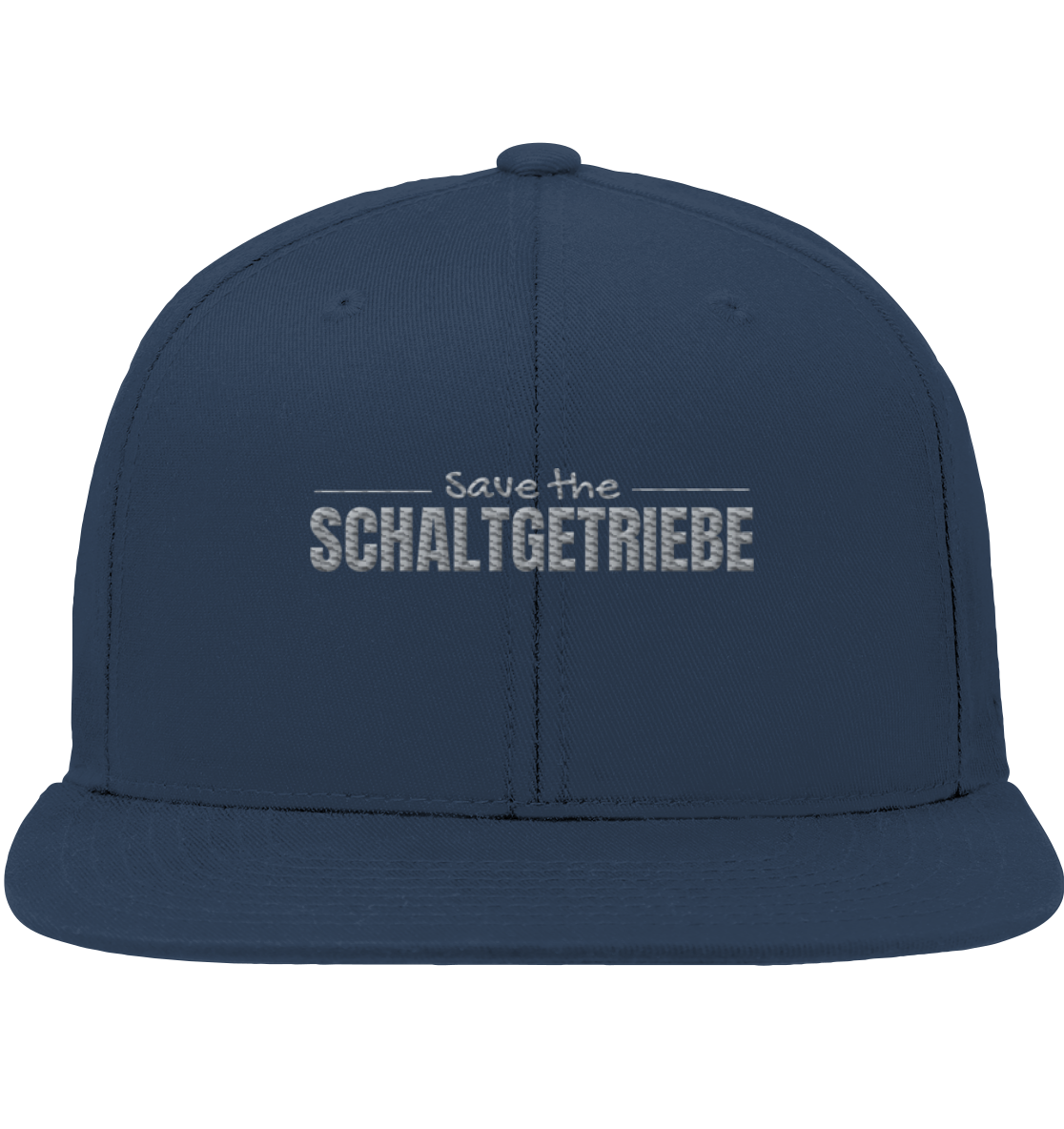 Cap mit Silbermetallic Stick - Save the Schaltgetriebe - Organic Snapback