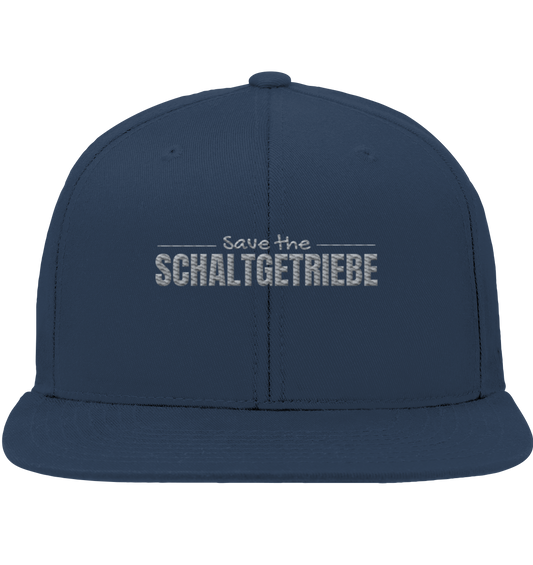Cap mit Silbermetallic Stick - Save the Schaltgetriebe - Organic Snapback