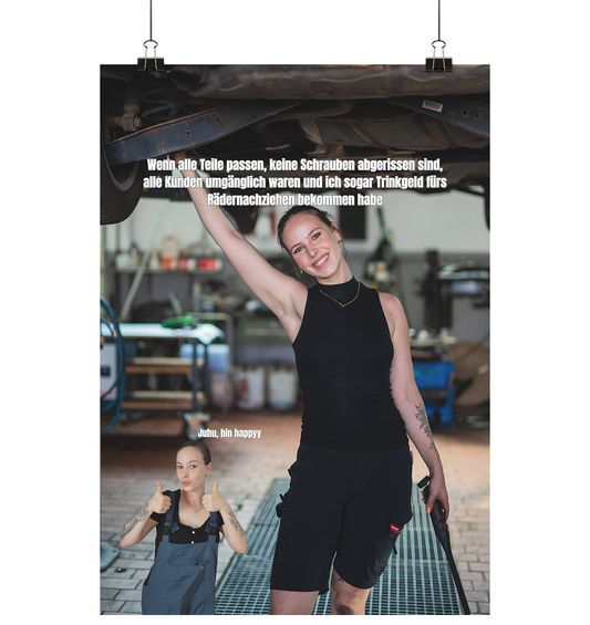 Werkstattposter - Happy Day - Poster Din A3 (hoch)