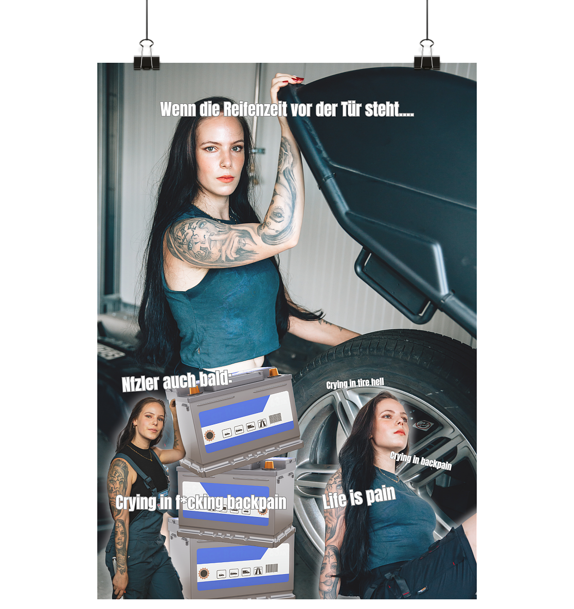 Werkstattposter - Reifenzeit - Poster Din A3 (hoch)