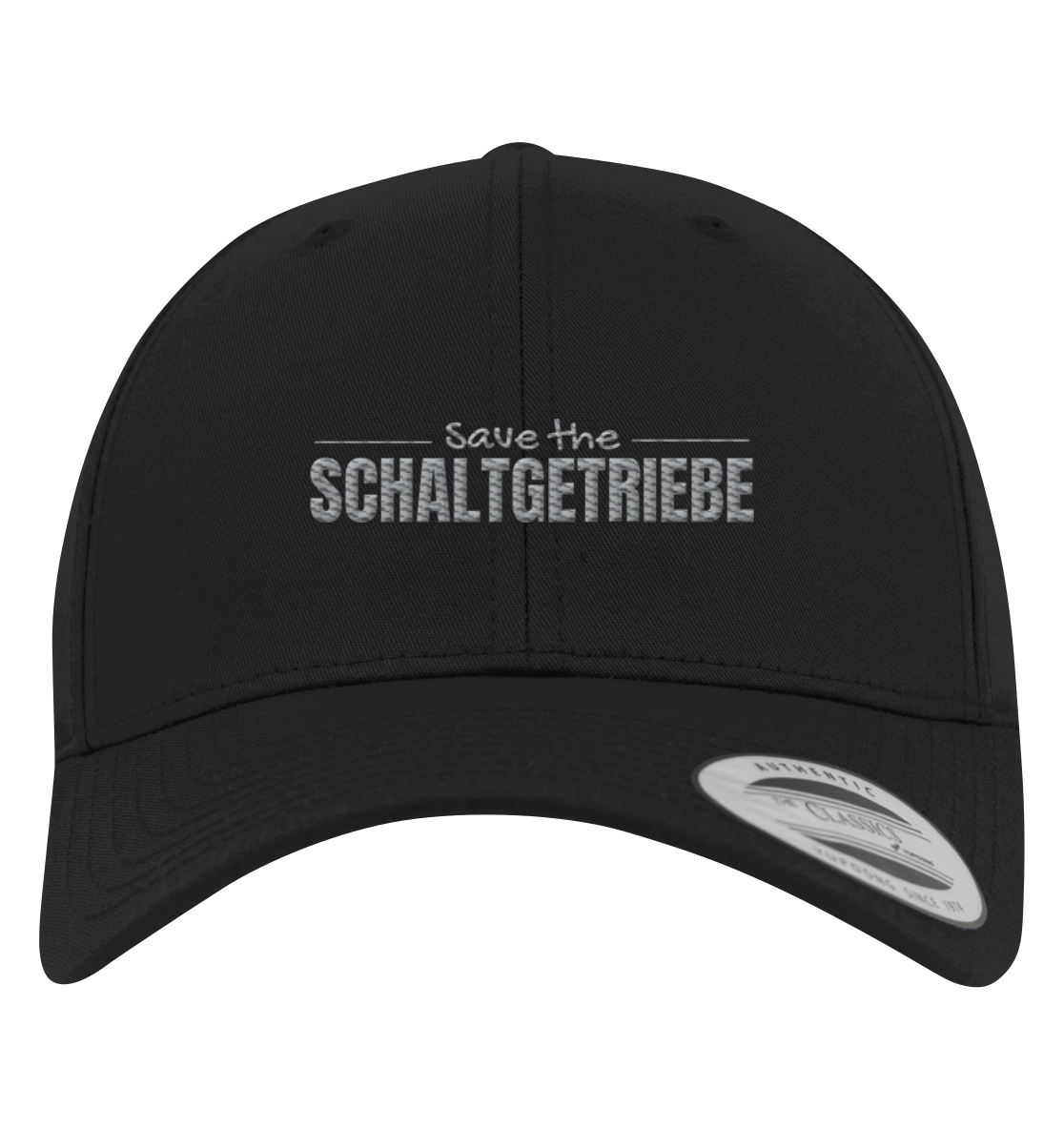 Cap mit Silbermetallic Stick - Save the Schaltgetriebe - Premium Baseball Cap