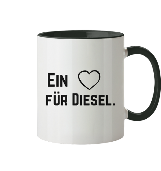 Ein Herz für Diesel  - Tasse zweifarbig